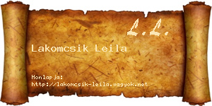 Lakomcsik Leila névjegykártya